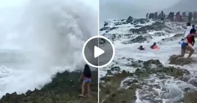 High tide accident video