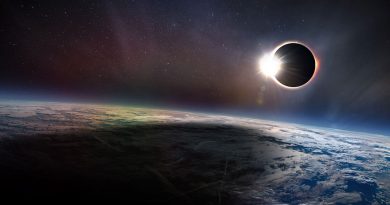 Unique view of solar eclipse seen from space